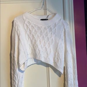 Cropped knit sweater